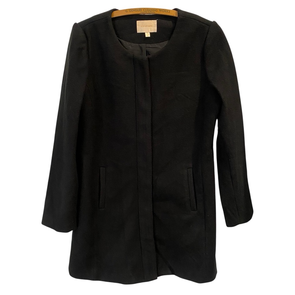 Skies Are Blue Wool Peacoat Black Women’s M  Zip Front Pockets